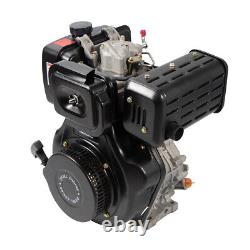 10 HP 406CC 4-Stroke Diesel Engine Single Cylinder Air Cooling Motor 1'' Shaft
