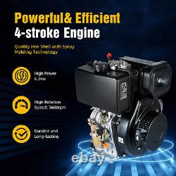 10HP 4 Stroke Diesel Engine Heavy Duty Single Cylinder 418CC Air-Cooled 25mm