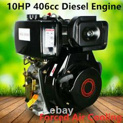 10HP 406cc Diesel Engine 4 Stroke Single Cylinder Forced Air Cooling Small Size