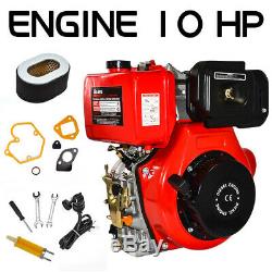 10HP Diesel Engine 4 Stroke 411cc Single Cylinder 72.2mm Shaft Length