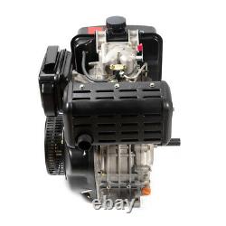 10HP Diesel Engine 406CC 4-Stroke Single Cylinder Recoil Manual Start 25x72.2mm