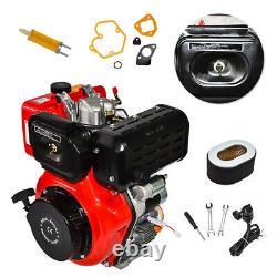 10HP Diesel Engine 411CC 4 Stroke Single Cylinder Air-cooled 3600 rpm Upgraded