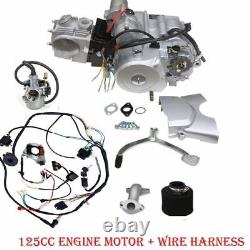 125cc 4 stroke ATV Engine Motor Semi-Auto 3+1 Reverse Electric Start For GO Kart