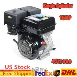15HP 4 Stroke Gas Engine OHV Single Cylinder Forced Air Cooled Motor Recoil Pull