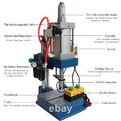 1760lb Pneumatic Press Machine Manual Button Single Acting Cylinder Stroke 2-4in