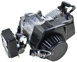 2 Stroke 47cc 49cc Engine Motor Kit Muffler Gas Tank fr Mini Bike Scooter Gocart