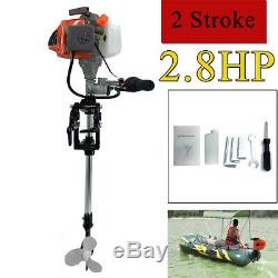 2 Stroke Outboard Engine 2.8HP 63CC Boat Engine with Air Cooling System for Fun, US