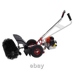 2 Stroke Single Cylinder 2.5HP Gas Powered Handheld Grass Snow Sweeper Cleaning