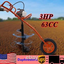 2-Stroke Single Cylinder Gas Powered Hole Punch Ground Drill Pit Digger 63 CC