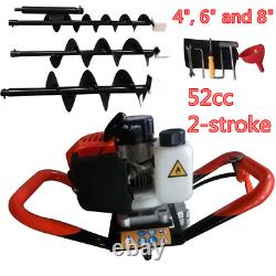 2-Stroke Single Cylinder air-cooled Petrol Engine Gas Powered Post Hole Digger