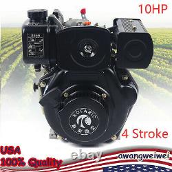 247cc 4 Stroke Air Cooled Single Cylinder Diesel Engine 3600rpm US Shipping