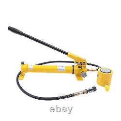 30 Ton Hollow Ram Hydraulic Cylinder Jack 50mm Stroke Single Acting+Hand Pump