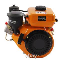 3HP 4-Stroke Diesel Engine 196cc Durable Air-Cooled Single Cylinder Machinery