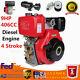 4 Stroke 9.0hp Diesel Engine Single Cylinder 406cc 72.2mm Shaft Length Red