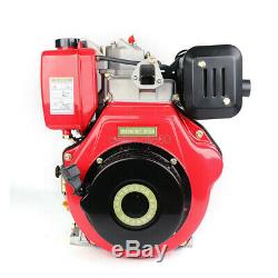 4 Stroke 9.0HP Diesel Engine Single Cylinder 406cc 72.2mm Shaft Length Red
