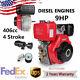 4 Stroke 9hp Diesel Engine Vertical 406cc Single Cylinder 72.2mm Shaft Length Us