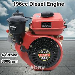 4 Stroke Diesel Engine 196cc Vertical Single Cylinder 53mm Shaft Length USA