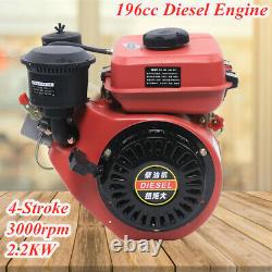 4-Stroke Single Cylinder Diesel Motor Engine 196cc 3000r/min Alloy Shell Durable