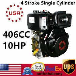 406CC10HP Diesel Engine 4 Stroke Single Cylinder for Small Walking Tractor US