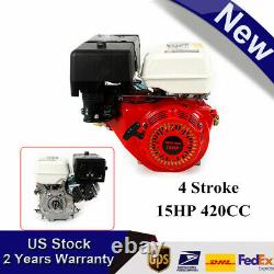 420CC 4 Stroke OHV Horizontal Gas Engine Go Kart Motor Single Cylinder 15 HP NEW