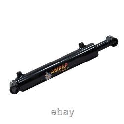 4x24 Hydraulic Cylinder 4 Bore 24 Stroke Welded Cross Tube Double Acting (New)