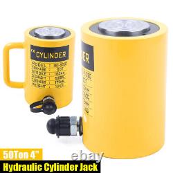 50 T Hydraulic Cylinder Jack Single Acting 4 / 100mm Stroke Solid Hydraulic Ram