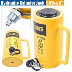 50 Ton Hydraulic Cylinder Jack Heavy Duty 6 Stroke Single Acting Solid JACK Ram