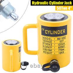 50 Ton Hydraulic Cylinder Jack Single Acting 4 / 100mm Stroke Lifting Jack Ram