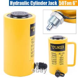 50 Ton Hydraulic Cylinder Jack Solid 6/150mm Stroke Single Acting Ram Jack Tool