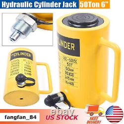 50 Ton Hydraulic Cylinder Jack Solid Ram 150mm/6 inch Stroke Single Acting New