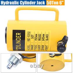 50 Ton Hydraulic Cylinder Jack Solid Ram 150mm/6 inch Stroke Single Acting New