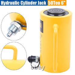 50 Tons Hydraulic Cylinder Jack 6 Stroke Single Acting solid Ram Heavy Duty