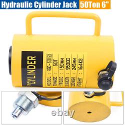 50Ton 953cc Hydraulic Cylinder Jack 6''Stroke Single Acting Ram Heavy Duty 150mm