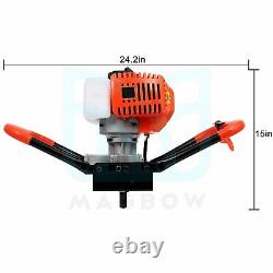 52 CC Gas Powered Earth Auger Electric Power Engine Post Hole Digger 2 Stroke