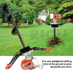 52cc 2-stroke Post Hole Digger Gas Powered Earth Burrowing Power Engine