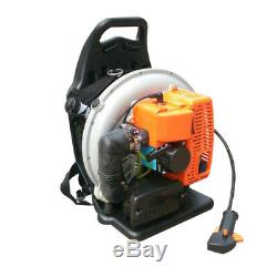 65cc 2-stroke Backpack Leaf Blower Single Cylinder Air Cooling Adjustable USA
