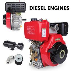 9HP 4-Stroke 406cc Diesel Engine Single Cylinder Air Cooled 72.2mm Shaft Recoil