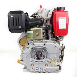 9HP 406CC Diesel Engine 4 Stroke Single Cylinder 2-5/6 Shaft Recoil Engine USA