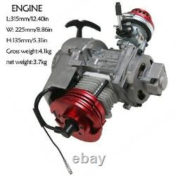 Big Bore Racing 50cc 49cc Engine Motor + Gearbox for 2 Stroke Go Kart Bicycle