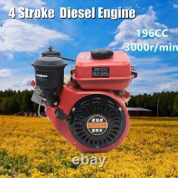 Diesel Engine 196cc 4 Stroke Single Cylinder Forced Air Cooling Diesel Engine