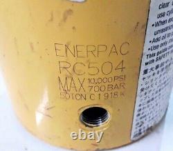 Enerpac Rc 504 Single Acting Hydraulic Cylinder 50 Tons 4 Stroke 700 Bar New