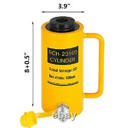 Hollow Plunger 20T Hydraulic Cylinder Jack 4100mm Stroke Single Acting Ram Pump