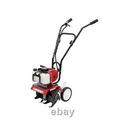 Mini Tiller Cultivator, Powerful 52cc Two-Stroke Single-Cylinder Gasoline Eng