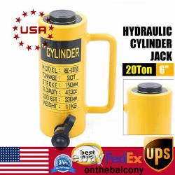 New 20 Tons Hydraulic Cylinder Jack -150mm 6 Stroke Single Acting Plunger 424CC