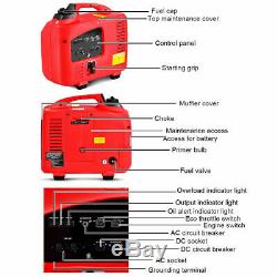 Portable 2750W Digital Inverter Generator 4 Stroke 125cc Single Cylinder Red New
