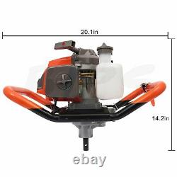 Post Hole Digger 63cc Gas Powered Auger Earth Drills Single Cylinder Two Stroke