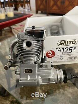 Saito 1.25 Cubic Inch20.52 cc  Single Cylinder Ringed 4-Stroke Engin