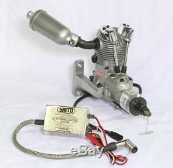 Saito FG-21 4 Stroke Single Cylinder Gasoline Engine with Mount for RC Plane