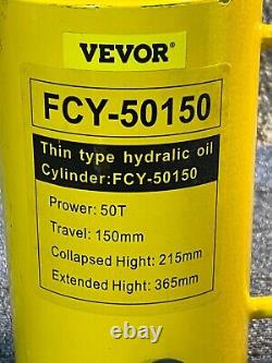 VEVOR Hydraulic Cylinder Jack 50T 6Inch Stroke Single Acting Hydraulic Cylinder